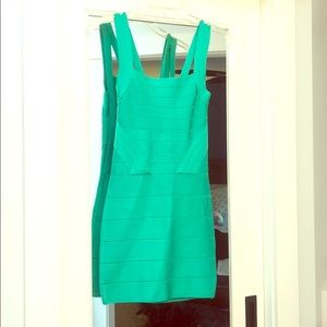 Bebe Emerald Green Cocktail Dress Mini